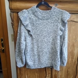 Gray Ruffle Sweater